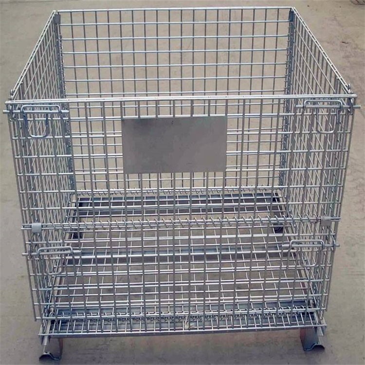 Heavy Duty Industrial Stackable Storage Cold-rolled Steel Foldable Wire Mesh Container