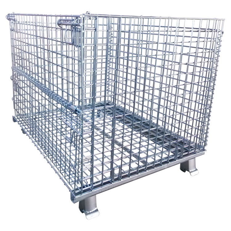 Best Selling Qualified Heavy Duty Metal Galvanized Wire Mesh Storage Container