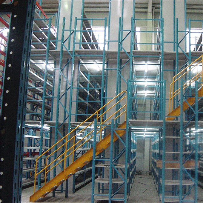 High Performance Metal Adjustable Mezzanine Floor Rack On Platform