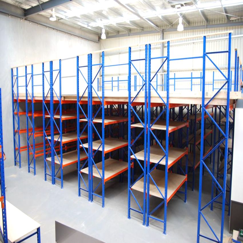 Customized steel multi-level mezzanine rack