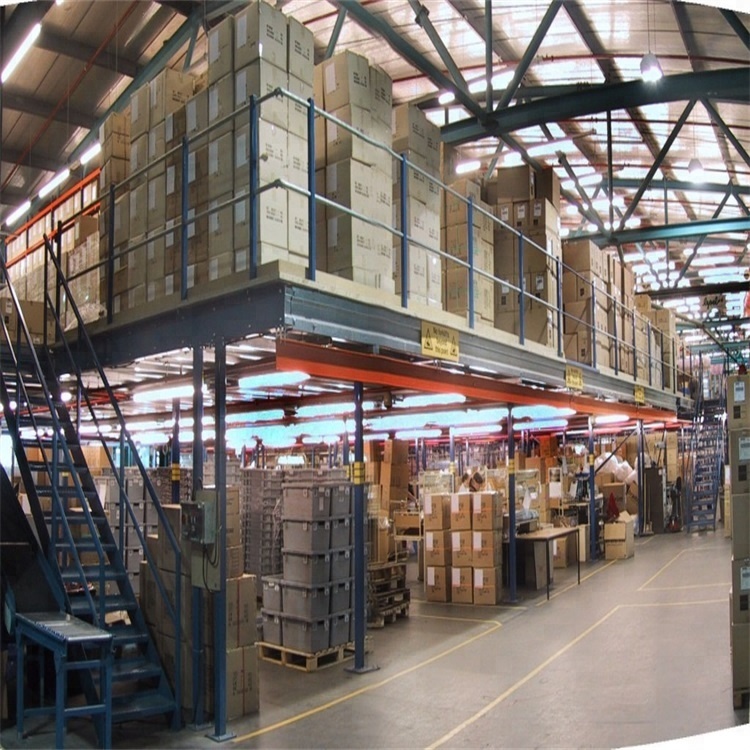 Industrial Warehouse Storage System Heavy Duty Multi Tier Steel Structure Garret