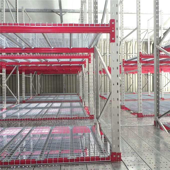 Space Saving Mezzanine Rack Floor For Fabric Rolls Storage
