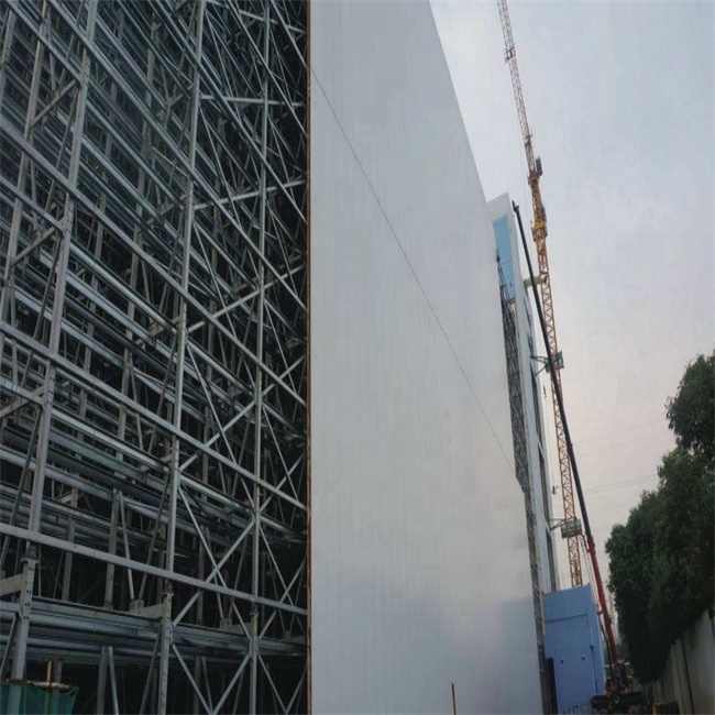Cladding self rack clad supported aumomation warehouse