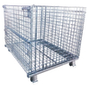 Heavy Duty Industrial Lockable Collapsible Warehouse Wire Mesh Container