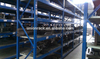 Multi-level warehouse storage longspan shelving with steel decking