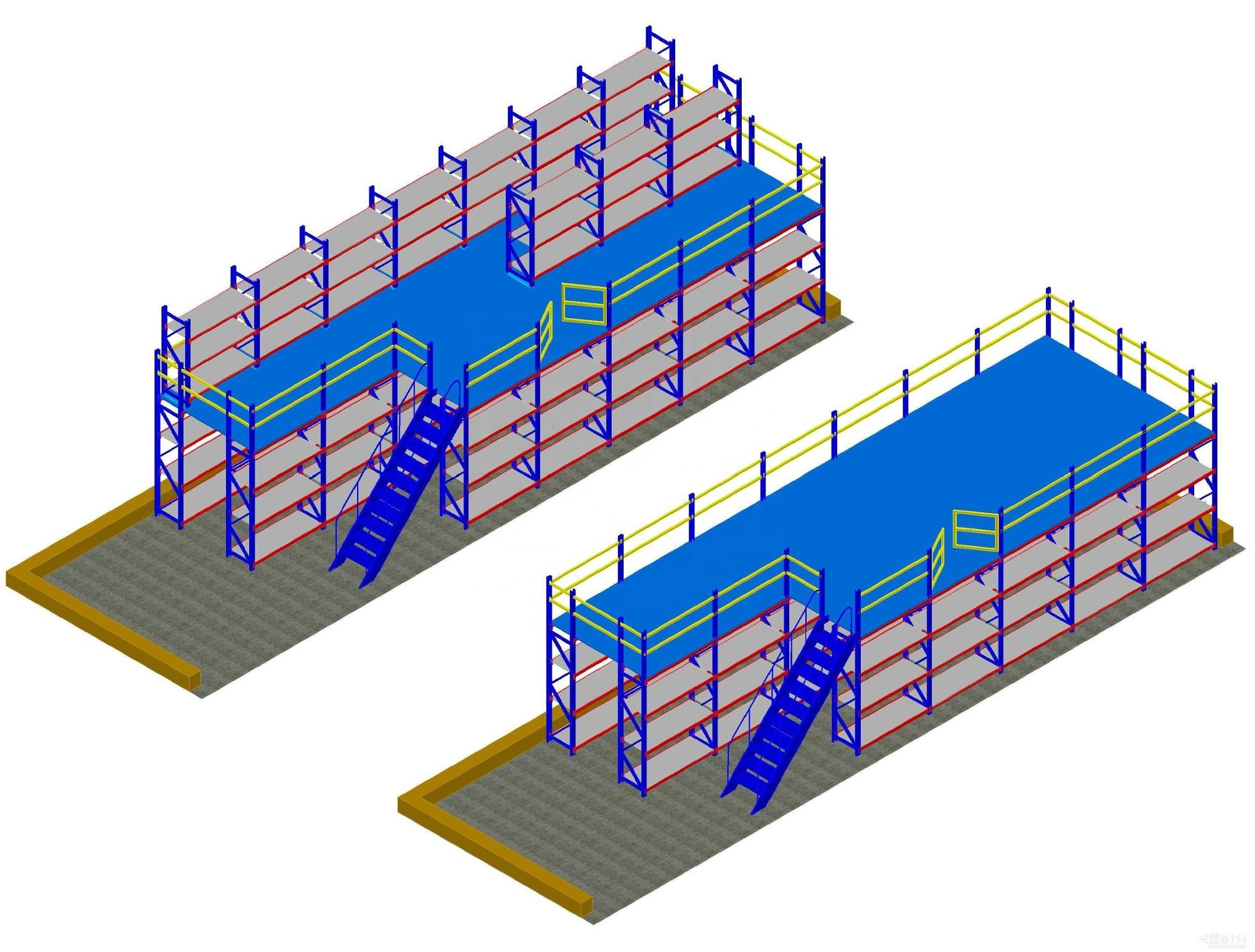 Multi Level Steel Mezzanine and Steel Platform Floor Rack System