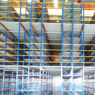 Rack supported metal multi level mezzanine rack