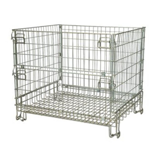 Warehouse Stackable Wire Mesh Cage For Logistic Equipment