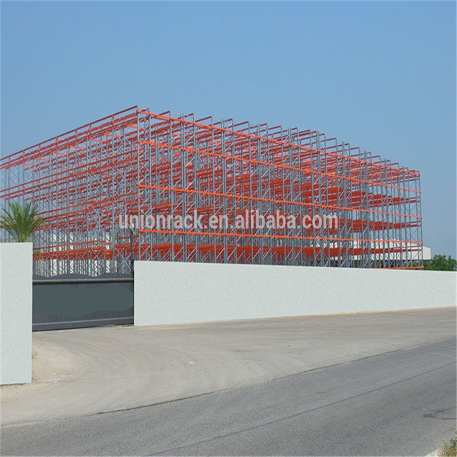 Heavy Duty Automatic Storage Rack Clad Supported Warehouse Building