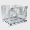 Heavy Duty Warehouse Storage Foldable Galvanized Metal Wire Mesh Container